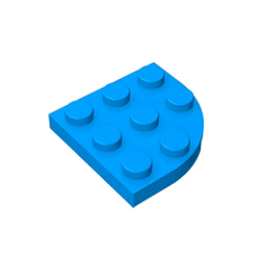 GOBRICKS GDS-570 Round Corner 3 x 3 - YWOBB