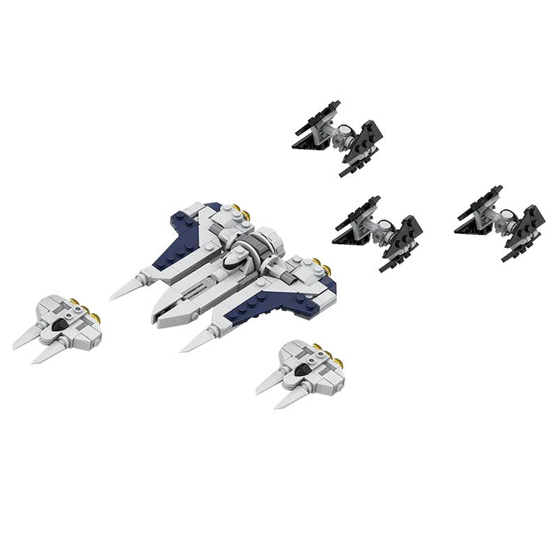 GOBRICKS MOC 146080 Mandalorian Fleet & Interceptors - YWOBB