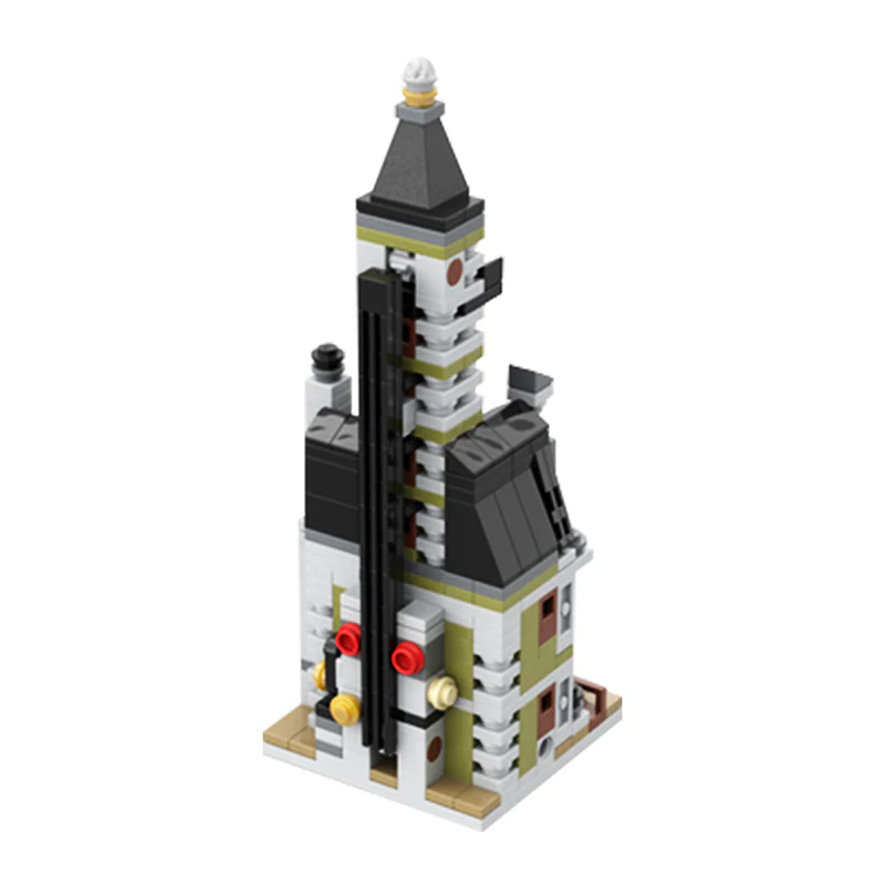 GOBRICKS MOC 107172 Mini Modular 10273 Haunted House - YWOBB