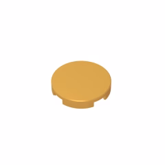 GOBRICKS GDS-611 Round 2 x 2 with Bottom Stud Holder - YWOBB