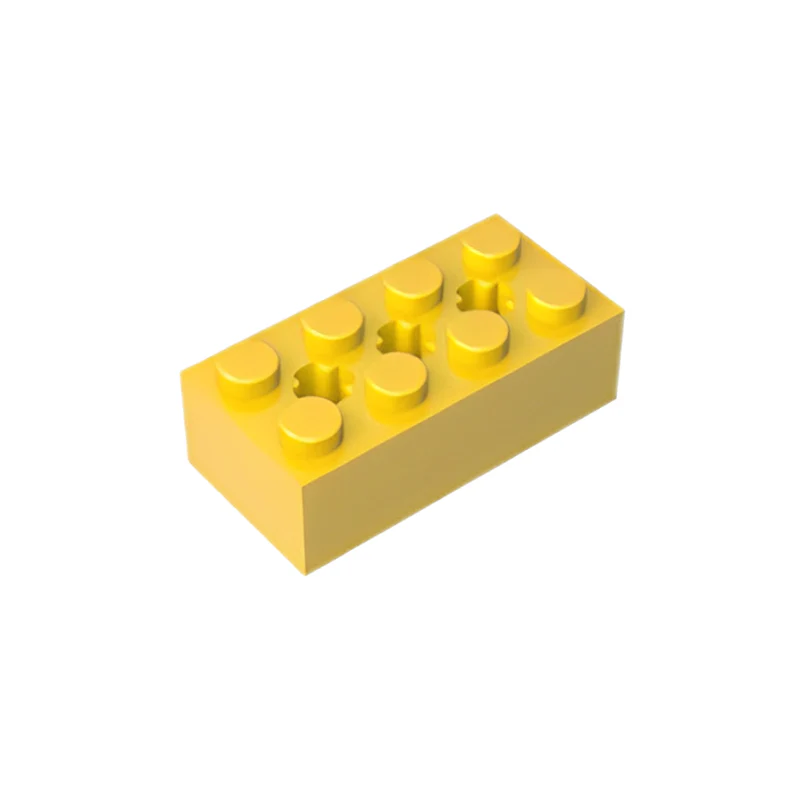 GOBRICKS GDS-1565 Technic Brick 2 x 4 with 3 Axle Holes - YWOBB