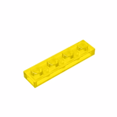 GOBRICKS GDS-504 Plate 1 x 4 - YWOBB