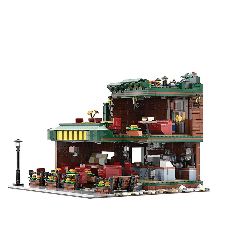 GOBRICKS MOC A0493 coffee house - YWOBB