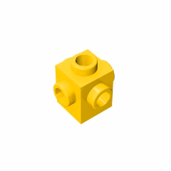 GOBRICKS GDS-650  Modified 1 x 1 with Studs on 4 Sides - YWOBB