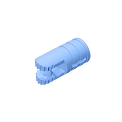 GOBRICKS GDS-1219 Hinge Cylinder 1 x 2 Locking with 2 Fingers, 9 Teeth and Axle Hole on Ends with Slots - YWOBB