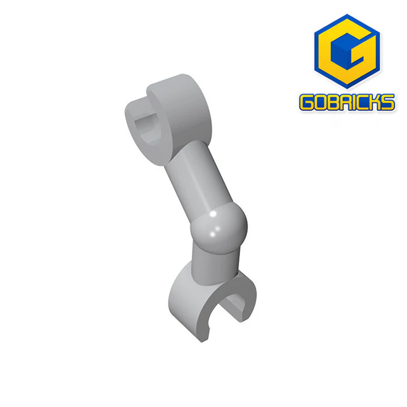 GOBRICKS GDS-1216 Arm Skeleton, Bent with Clips at 90 degrees - YWOBB