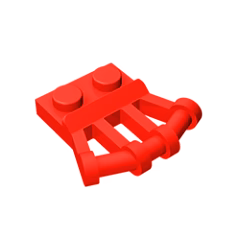 GOBRICKS GDS-771 Modified 1 x 2 with Angled Bar Handles on Side - Closed Ends - YWOBB