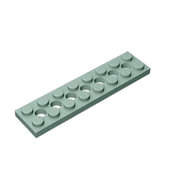 GOBRICKS GDS-699  Plate 2 x 8 with 7 Holes - YWOBB