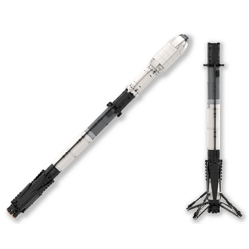 GOBRICKS MOC 75438 SpaceX Falcon 9 & Crew Dragon [Saturn V scale] - YWOBB