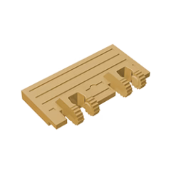 GOBRICKS GDS-1306 Hinge Train Gate 2 x 4 Locking Dual 2 Fingers without Rear Reinforcements - YWOBB