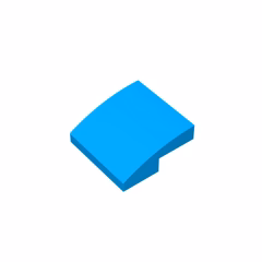 GOBRICKS GDS-659  Curved 2 x 2 - YWOBB