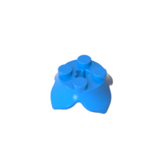 GOBRICKS GDS-2043 Plant Leaves 2 x 2 with 4 Petals and Axle Hole - YWOBB