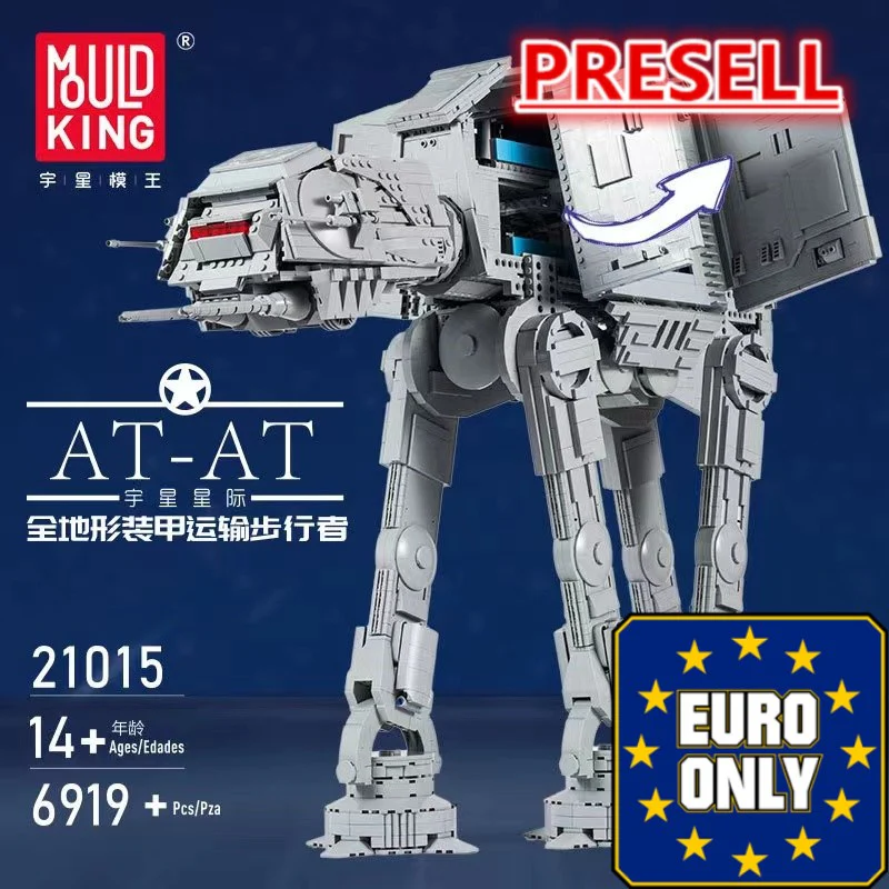 Mould King 21015 Minifig Scale AT-AT w/ Interior OVP EU Warehouse Version - YWOBB