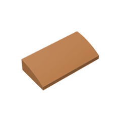 GOBRICKS GDS-859  Curved 2 x 4 x 2/3 with Bottom Tubes - YWOBB