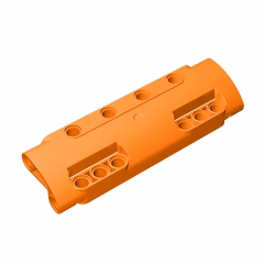 GOBRICKS GDS-1012 Panel Curved 11 x 3 with 10 Pin Holes through Panel Surface - YWOBB