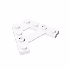 GOBRICKS GDS-727  Plate A-Shape with 2 Rows of 4 Studs - YWOBB