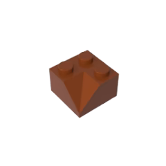 GOBRICKS GDS-721 Slope 45 2 x 2 Double Concave - YWOBB