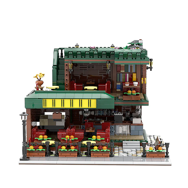 GOBRICKS MOC A0493 coffee house - YWOBB