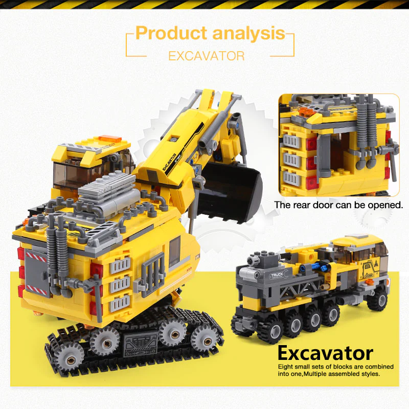 XINGBAO XB-13002 8 IN 1 The Giant Excavator - YWOBB