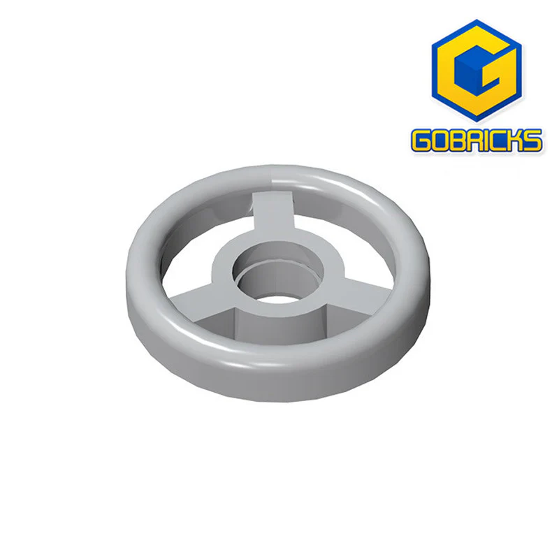 GOBRICKS GDS-1315 Steering Wheel Small, 2 Studs Diameter - YWOBB