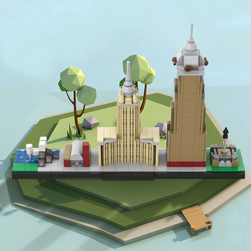 GOBRICKS MOC 127113 Cleveland Skyline - YWOBB