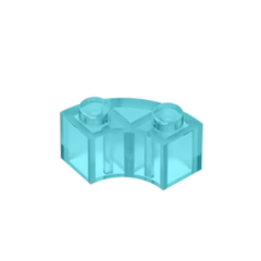 GOBRICKS GDS-799 Round Corner 2 x 2 Macaroni with Stud Notch and Reinforced Underside - YWOBB