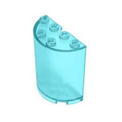 GOBRICKS GDS-1134 Cylinder Half 2 x 4 x 4 - YWOBB