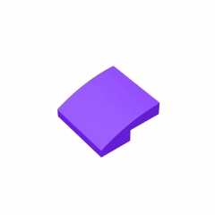GOBRICKS GDS-659  Curved 2 x 2 - YWOBB
