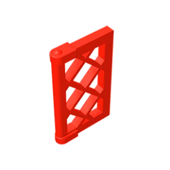 GOBRICKS GDS-790 Pane for Window 1 x 2 x 3 Lattice with Thick Corner Tabs - YWOBB