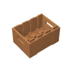 GOBRICKS GDS-1305 Crate 3 x 4 x 1 2/3 with Handholds - YWOBB