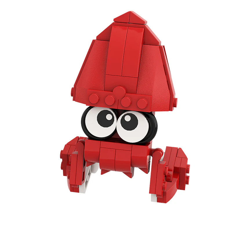 GOBRICKS MOC A0277Y02 red squid - YWOBB