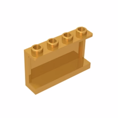 GOBRICKS GDS-787 Panel 1 x 4 x 2 with Side Supports - Hollow Studs - YWOBB