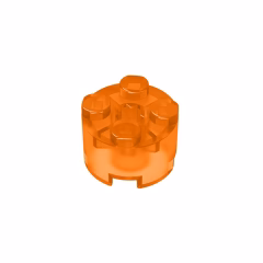 GOBRICKS GDS-607 Round 2 x 2 with Axle Hole - YWOBB