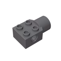 GOBRICKS GDS-1087 Brick Modified 2 x 2 with Pin Hole, Rotation Joint Socket - YWOBB