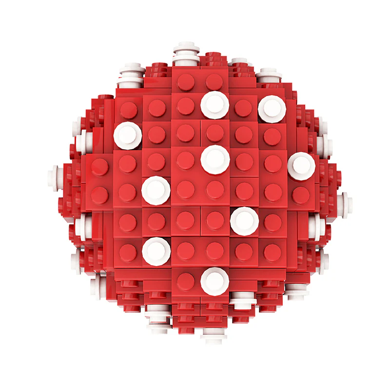 GOBRICKS MOC 145942 Amanita Muscaria Mushroom - YWOBB