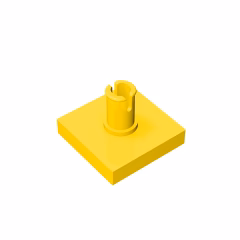 GOBRICKS GDS-932 Tile, Modified 2 x 2 with Pin - YWOBB