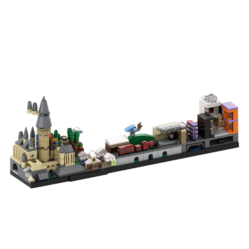GOBRICKS MOC 22348 Harry Potter Skyline Architecture - YWOBB