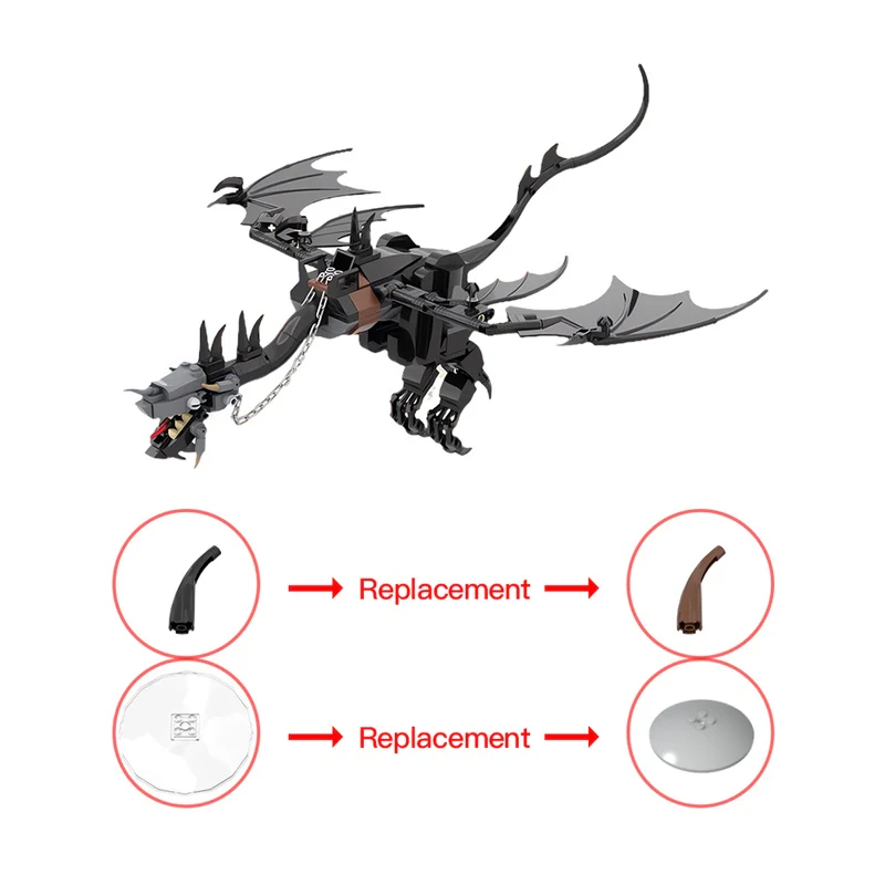 GOBRICKS MOC 172201 The Fell Beast, Ringwraiths - YWOBB