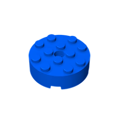 GOBRICKS GDS-952 Brick, Round 4 x 4 with Hole - YWOBB