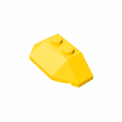 GOBRICKS GDS-756 Wedge 2 x 4 Triple - YWOBB