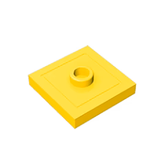 GOBRICKS GDS-805  Modified 2 x 2 with Groove and 1 Stud in Center - YWOBB