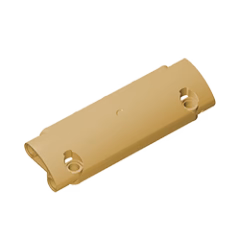 GOBRICKS GDS-1010 Panel Curved 11 x 3 with 2 Pin Holes through Panel Surface - YWOBB
