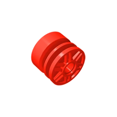 GOBRICKS GDS-1157 Wheel 18mm D. x 14mm with Pin Hole, Fake Bolts and Shallow Spokes - YWOBB