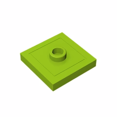 GOBRICKS GDS-805  Modified 2 x 2 with Groove and 1 Stud in Center - YWOBB