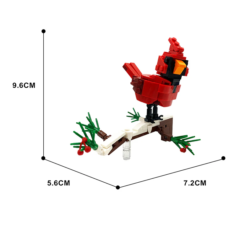 GOBRICKS MOC 93006 Winter Cardinal - YWOBB