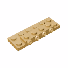 GOBRICKS GDS-1175 Modified 2 x 6 x 2/3 with 4 Studs on Side - YWOBB