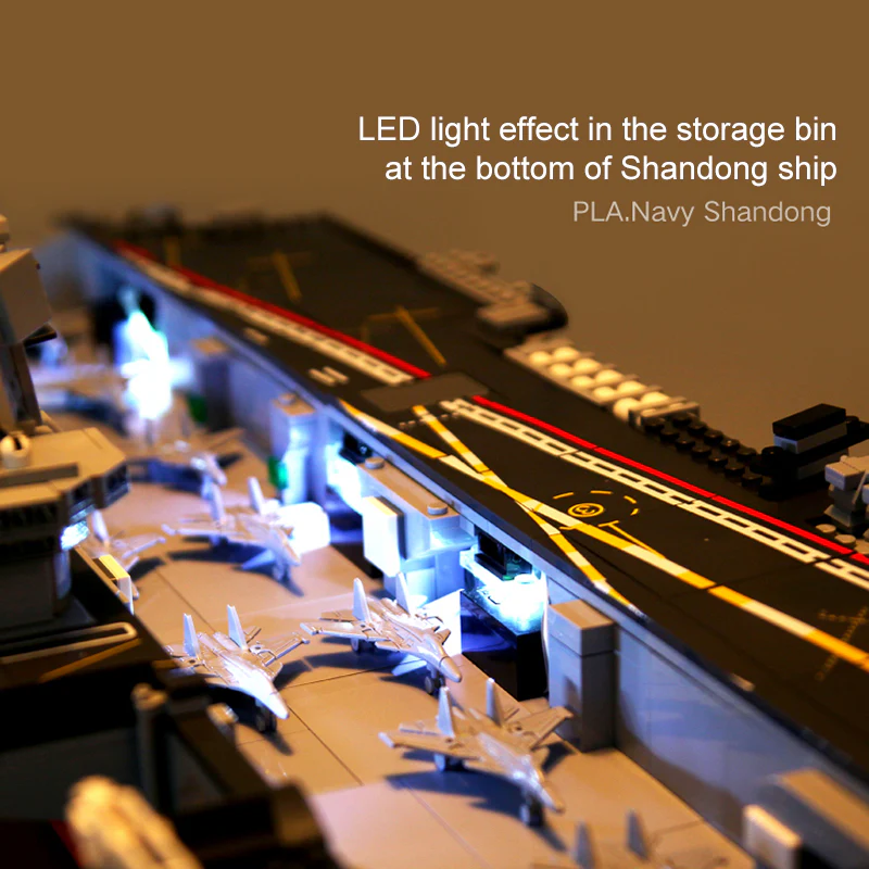 SEMBO 202001 PLA NAVY ShangDong Aircraft Carrier with LEDs - YWOBB