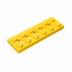GOBRICKS GDS-698  Plate 2 x 6 with 5 Holes - YWOBB