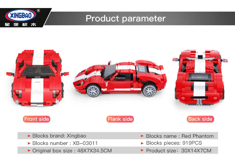 XINGBAO XB-03011 The Red Phantom Racing Car - YWOBB