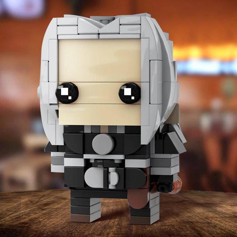 GOBRICKS MOC 96298 Geralt of Rivia Brickheadz MOC - Netflix The Witcher - YWOBB